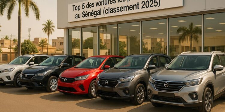 Top 5 des voitures les plus vendues au Sénégal (classement 2025)
